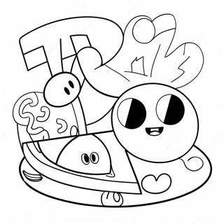 Grappige Pi Dag Karakters Inkleurblad 139260-70423