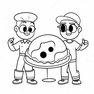 Grappige Pi Dag Karakters Inkleurblad 139260-70424