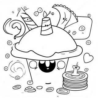 Speelse Pi Dag Toneel Inkleurblad 139261-70425