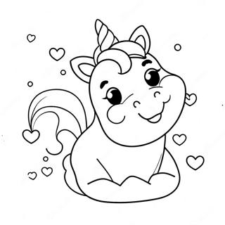 Koue Unicorn Poep Met Harte Inkleurblad 139363-70502