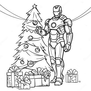 Iron Man Versier N Kersboom Inkleurblad 139464 70581