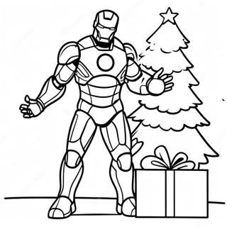 Iron Man Versier N Kersboom Inkleurblad 139464 70583