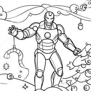 Iron Man Versier N Kersboom Inkleurblad 139464 70584