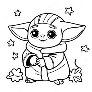 Baba Yoda Kersfees Inkleurbladsye