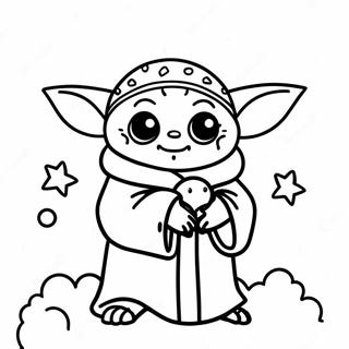 Baby Yoda Kersfees Inkleurblad 139639-70711