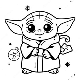 Baby Yoda Kersfees Inkleurblad 139639-70712