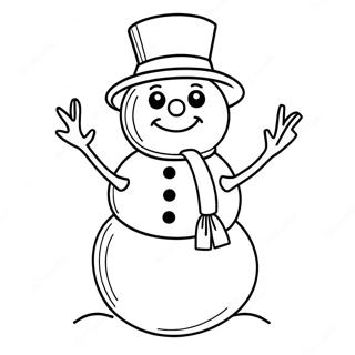 Charmante Sneeuman Inkleurblad 139693-70759