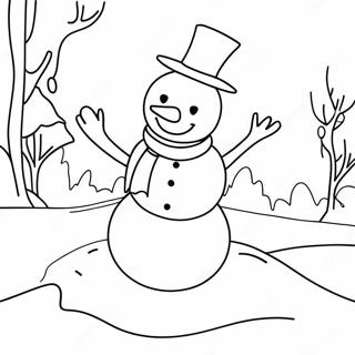 Charmante Sneeuman Inkleurblad 139693-70760