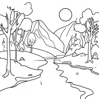 Frosty Winter Landskap Inkleurblad 139695-70765