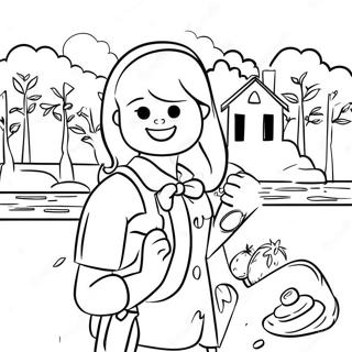 Kleurvolle Picsart Preppy Toneel Inkleurblad 139719 70777