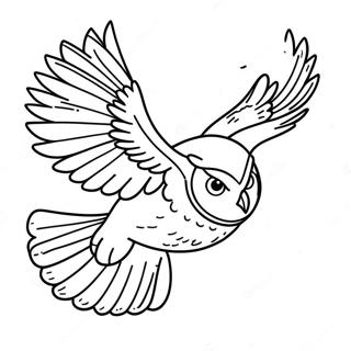 Majestueuse Uil In Vlug Inkleurblad 14709-3223