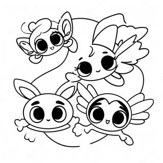 Powerpuff Meisies Vlieg Saam Inkleurblad 15172-3306