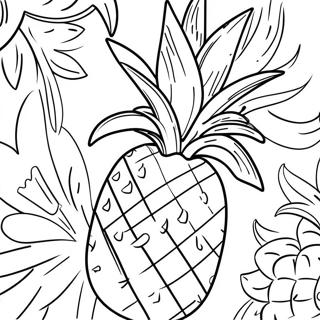 Tropiese Ananas Inkleurblad 15256 3339