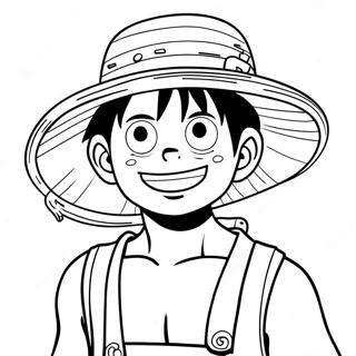 Luffy Met Strohoed Inkleurblad 15799-3448