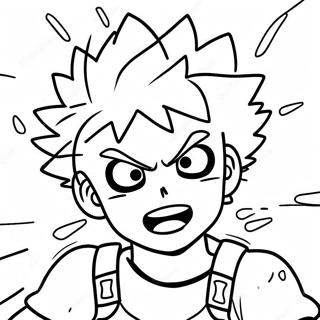 Katsuki Bakugo Ontploffende Krag Inkleurblad 16635 3633