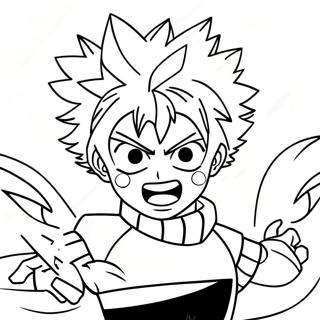 Katsuki Bakugo Ontploffende Krag Inkleurblad 16635 3635