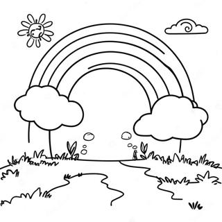 Levendige Reenboog In N Fantasiewereld Inkleurblad 1813 2013