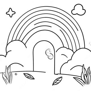 Levendige Reenboog In N Fantasiewereld Inkleurblad 1813 2014