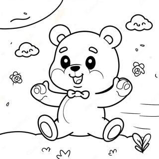 Speelse Care Bear In Die Lug Inkleurblad 18528 4050