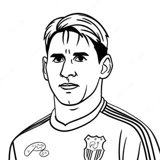 Lionel Messi In Aksie Inkleurblad 18719-4095