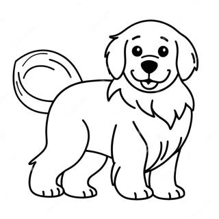Fluffige Goue Retriever Inkleurblad 1901 2153