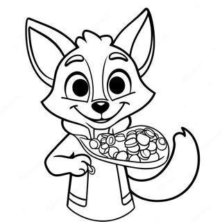 Nick Wilde Met N Snack Inkleurblad 20837-4545