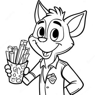 Nick Wilde Met N Snack Inkleurblad 20837-4546