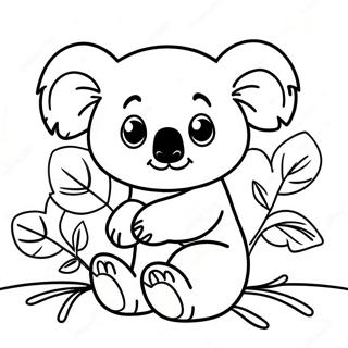 Speelse Koala Wat Eucalyptus Inkleurblad 21498-4685