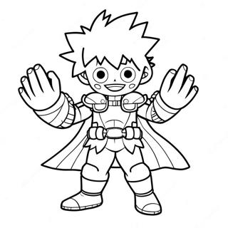 Deku In Hero Kostuum Inkleurblad 21596-4704