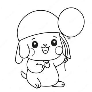 Pompompurin Met N Ballon Inkleurblad 21694-4737