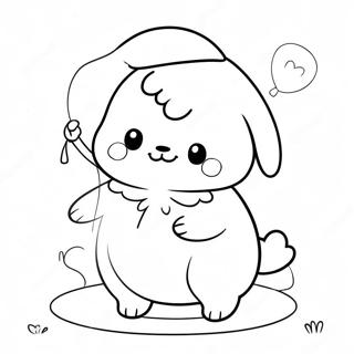 Pompompurin Met N Ballon Inkleurblad 21694-4739