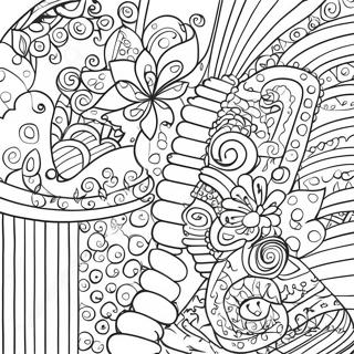 Dapper Gestreepte Patrone Inkleurblad 22749 4976