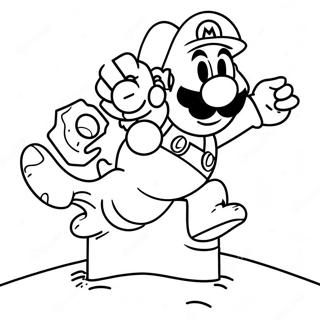 Super Mario Wat Oor Goomba Spring Inkleurblad 23134-5043