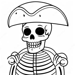 Skelet In Pirat Kostuum Inkleurblad 24619-5370