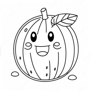 Schattige Waatermeloen Met N Glimlag Inkleurblad 26165 5716