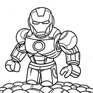 Lego Iron Man Aksie Pose Inkleurblad 26718-5826