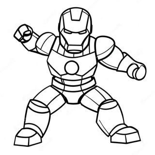 Lego Iron Man Aksie Pose Inkleurblad 26718-5827