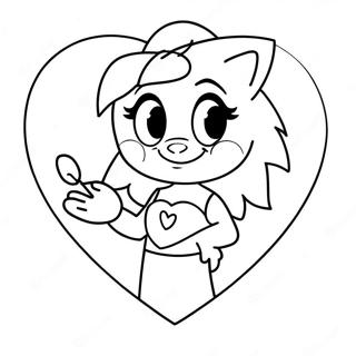 Amy Rose Met N Hart Inkleurblad 27750-6038