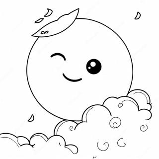 Hartseer Maan Met Wolke Inkleurblad 28137-6131