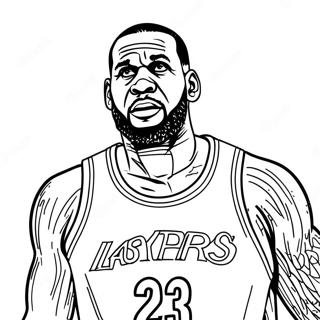 Lebron James In Aksie Inkleurblad 28308-6157