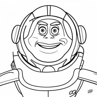 Buzz Lightyear Met Ster Kommando Logo Inkleurblad 28398-6182