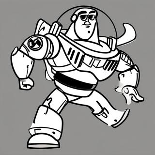 Buzz Lightyear In Aksie Pose Inkleurblad 28400-6189
