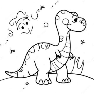 Speelse Kawaii Dinosaur Inkleurblad 2842-647