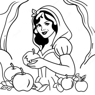 Sneeuwitjie En Die Giftige Appel Inkleurblad 28491-6206