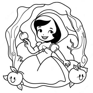 Sneeuwitjie En Die Giftige Appel Inkleurblad 28491-6208