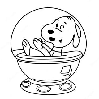 Snoopy In N Ruimteskip Inkleurblad 28764-6257