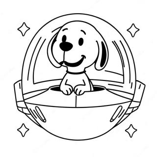 Snoopy In N Ruimteskip Inkleurblad 28764-6258