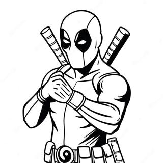 Deadpool In Aksie Inkleurblad 30556-6654