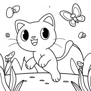 Speelse Mew Wat Skoenlappers Agtervolg Inkleurblad 31278-6820