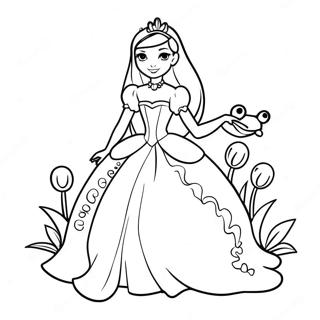 Elegante Prinses Met N Padda Inkleurblad 31469-6854